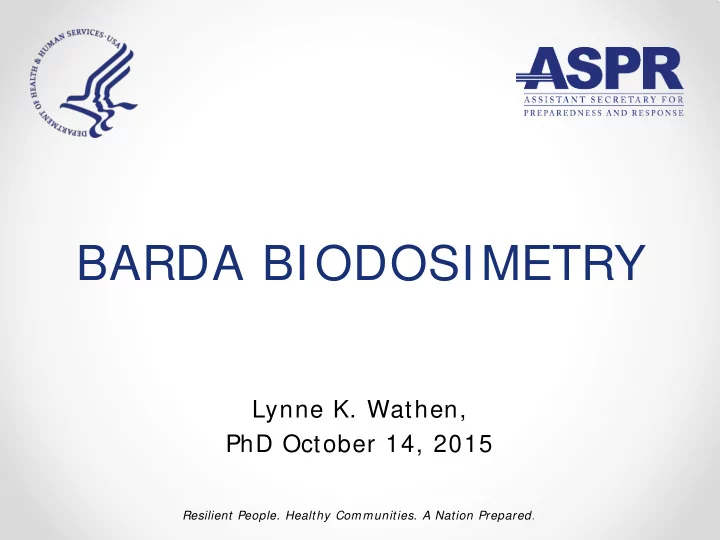 barda biodosimetry
