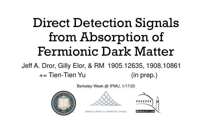 direct detection signals from absorption of