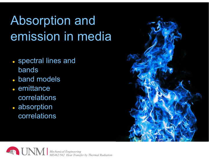 absorption and emission in media