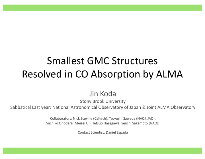 smallest gmc structures resolved in co absorption by alma