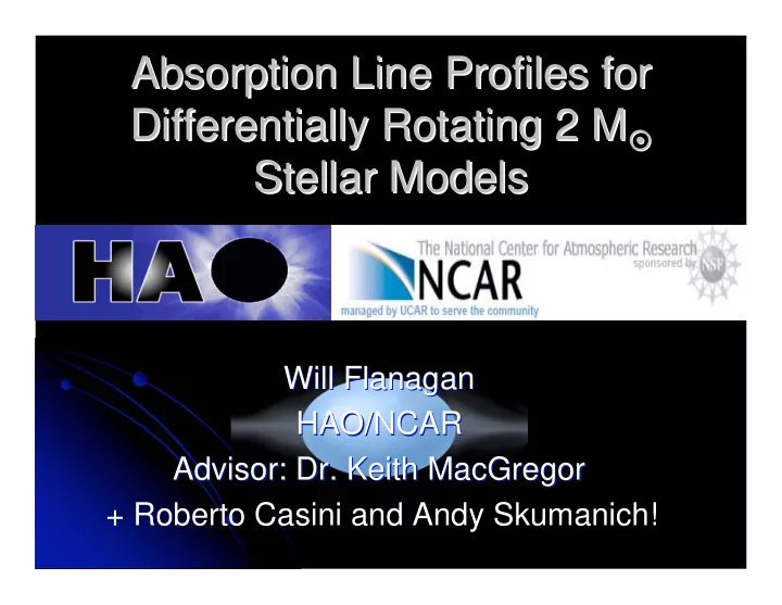 absorption line profiles for absorption line profiles for