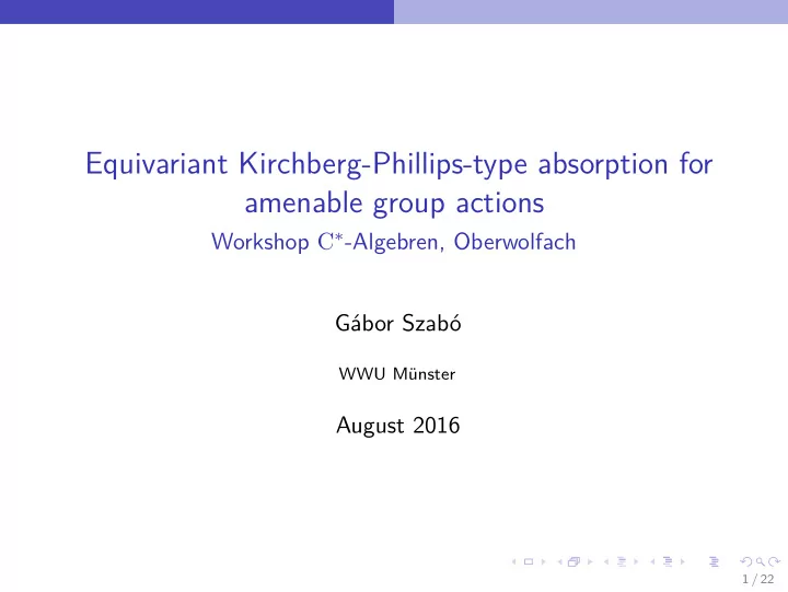 equivariant kirchberg phillips type absorption for