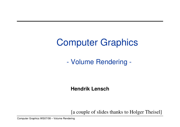 computer graphics