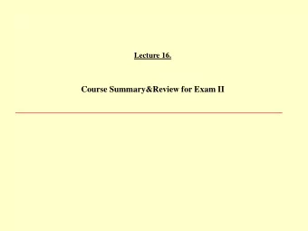 Course Summary&amp;Review for Exam II  Upward/downward intensity in the plane-parallel atmosphere