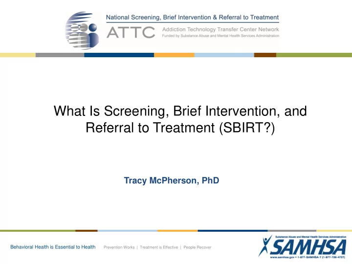 referral to treatment sbirt