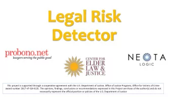 This project is supported through a cooperative agreement with the U.S. Department of Justice,