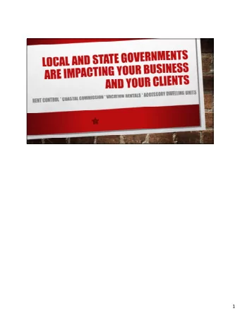 1  2  3 AB 982 (Bloom and Chiu) Forcing Landlords to Stay in Business for One Year  The Ellis