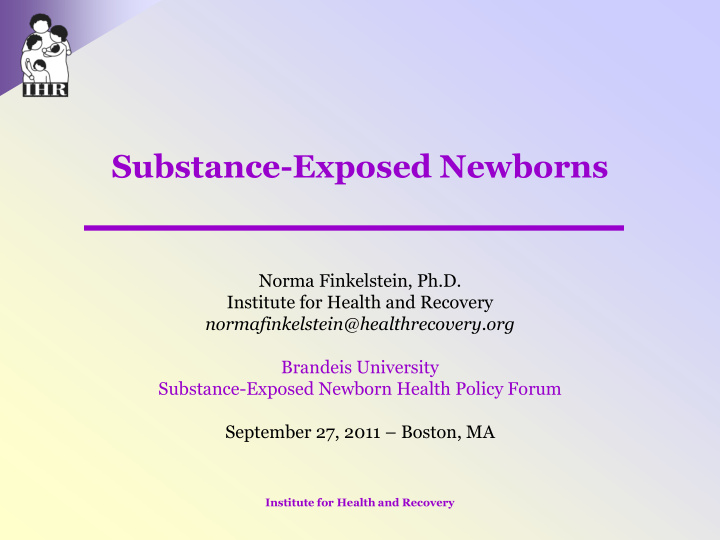 substance exposed newborns