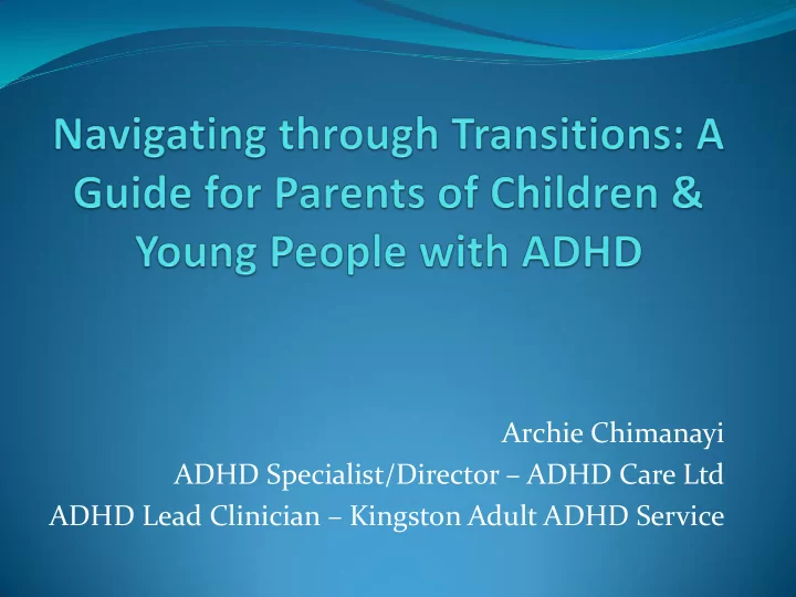 adhd specialist director adhd care ltd