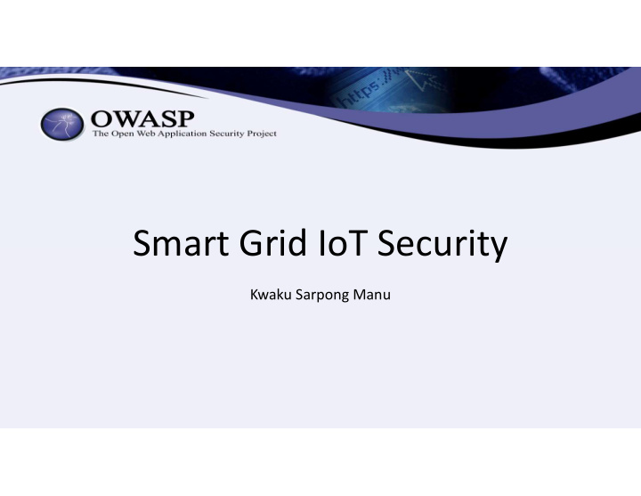 smart grid iot security