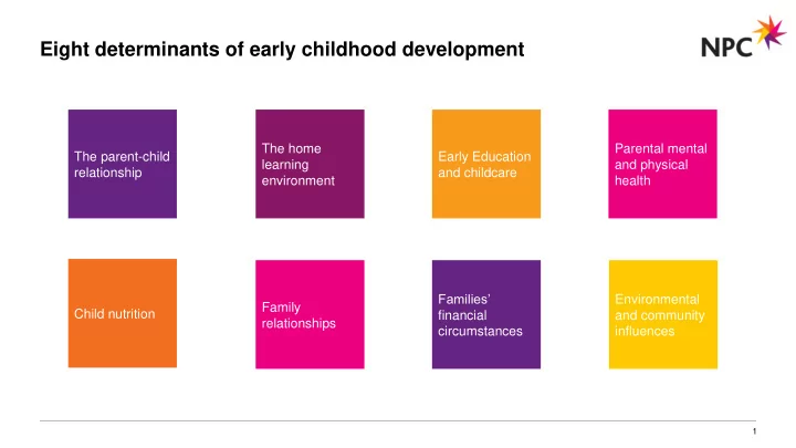 eight determinants of early childhood development