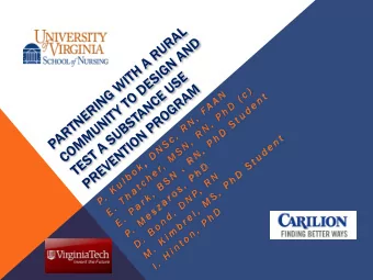 STU  TUDY  Y AI  AIM  To assess multilevel factors influencing a rural  countys capacity to