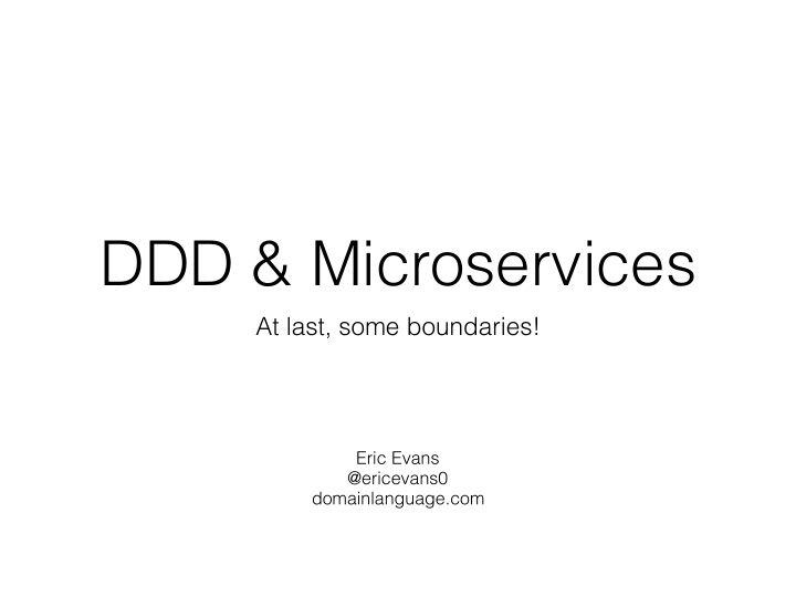ddd microservices