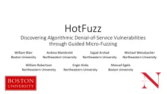 HotFuzz  Discovering Algorithmic Denial-of-Service Vulnerabilities  through Guided Micro-Fuzzing