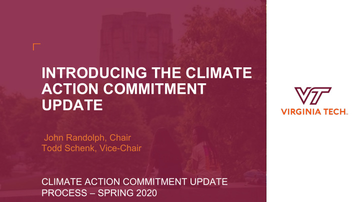 introducing the climate action commitment