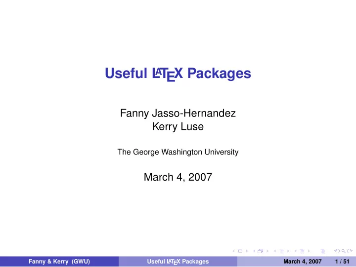 useful l t ex packages