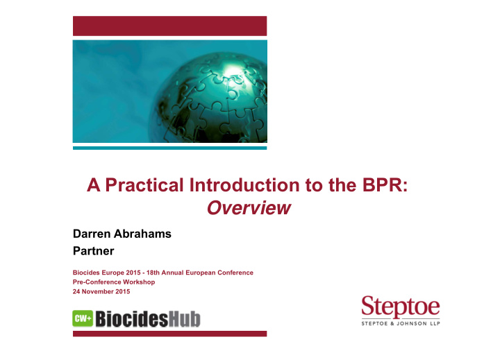 a practical introduction to the bpr overview