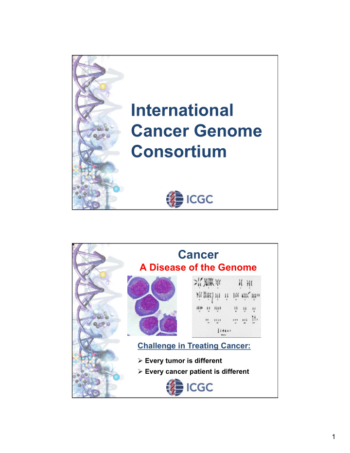 international cancer genome consortium