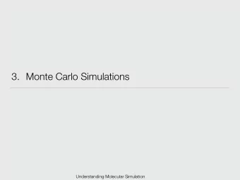 3. Monte Carlo Simulations  Understanding Molecular Simulation  Molecular Simulations  Molecular