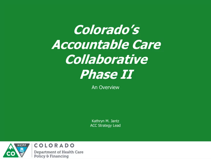 colorado s