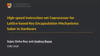 High-speed Instruction-set Coprocessor for  Lattice-based Key Encapsulation Mechanisms:  Saber in
