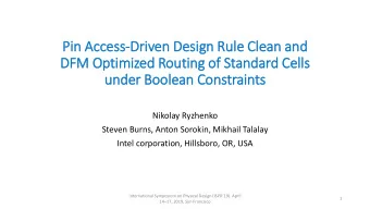 under Boolean Constraints  Nikolay Ryzhenko  Steven Burns, Anton Sorokin, Mikhail Talalay  Intel