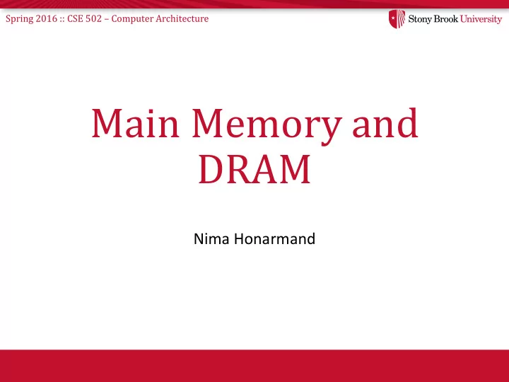 main memory and