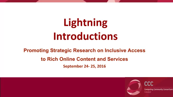 promoting strategic research on inclusive access to rich