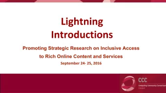 Promoting Strategic Research on Inclusive Access  to Rich Online Content and Services