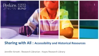Today  Three examples  Questions!  Me  3  Jennifer Arnott, Research Librarian  Hayes Research