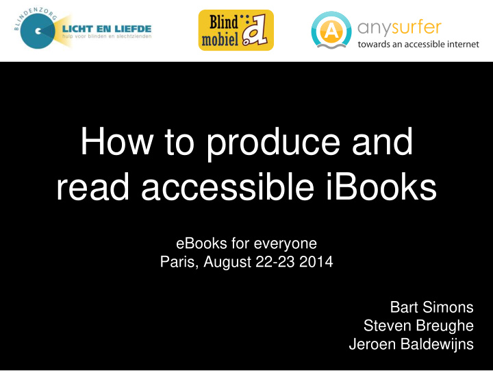 how to produce and read accessible ibooks