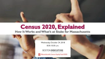 How It Works and Whats at Stake for Massachusetts  Wednesday, October 24, 2018  8:30-10:30 a.m.