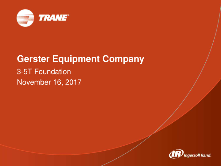 gerster equipment company