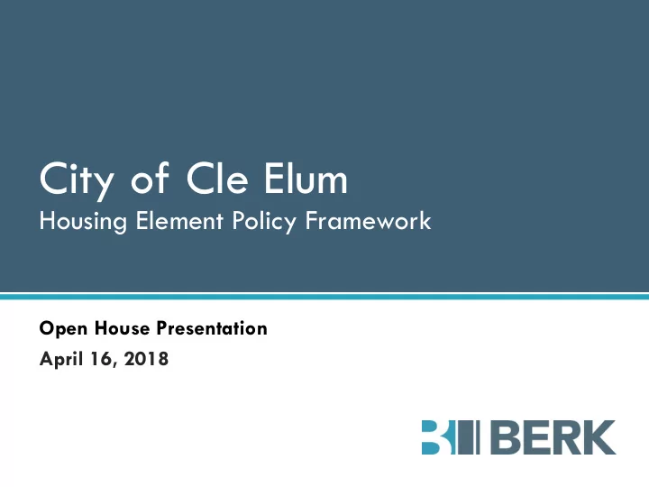city of cle elum