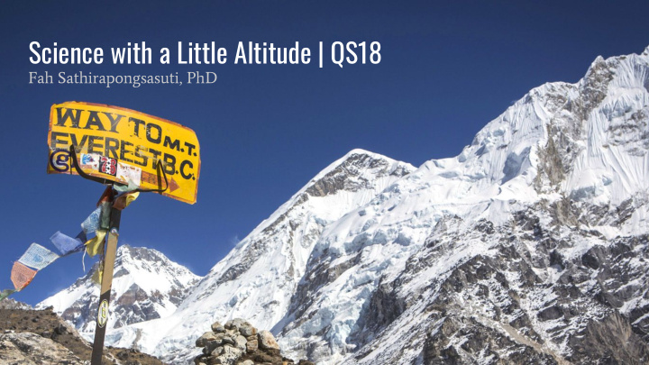 science with a little altitude qs18