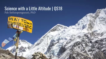 Science with a Little Altitude | QS18  Fah Sathirapongsasuti, PhD  EBC  Everest  Day 1  Day 2  Day