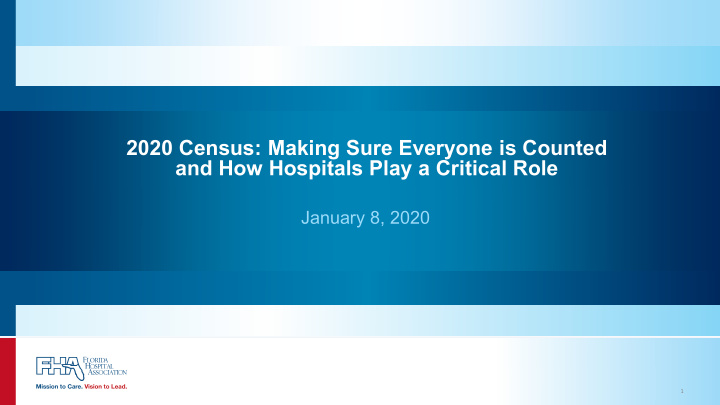 2020 census making sure everyone is counted and how