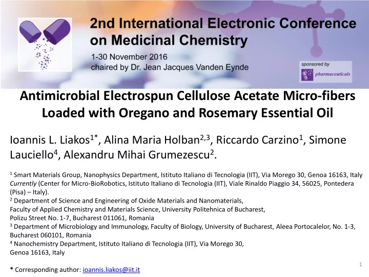 antimicrobial electrospun cellulose acetate micro fibers
