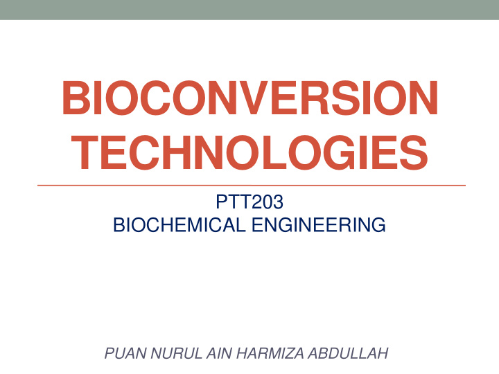 bioconversion technologies