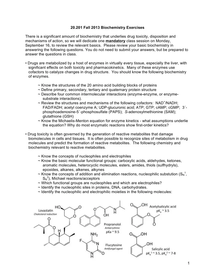 20 201 fall 2013 biochemistry exercises there is a