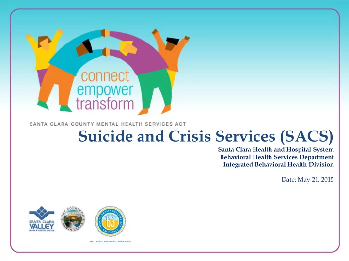 suicide and crisis services sacs