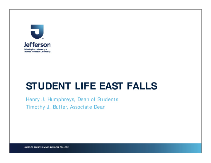 student life east falls