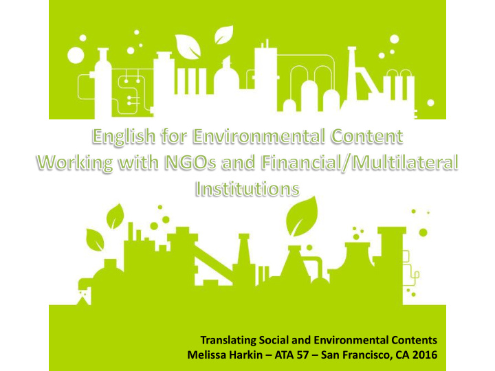 translating social and environmental contents melissa