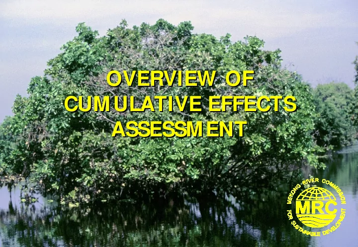 overview of overview of cumulative effects cumulative