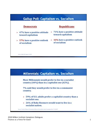 Gallup Poll: Capitalism vs. Socialism  Gallup Poll: Capitalism vs. Socialism  Democrats