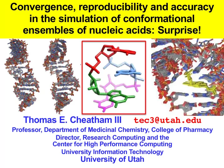 convergence reproducibility and accuracy in the
