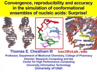 Convergence, reproducibility and accuracy  in the simulation of conformational  ensembles of