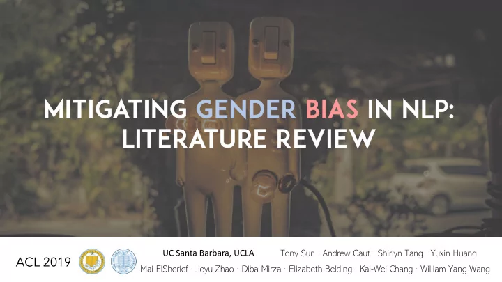 mit mitig igating ing gen gender er bia bias in in nlp li
