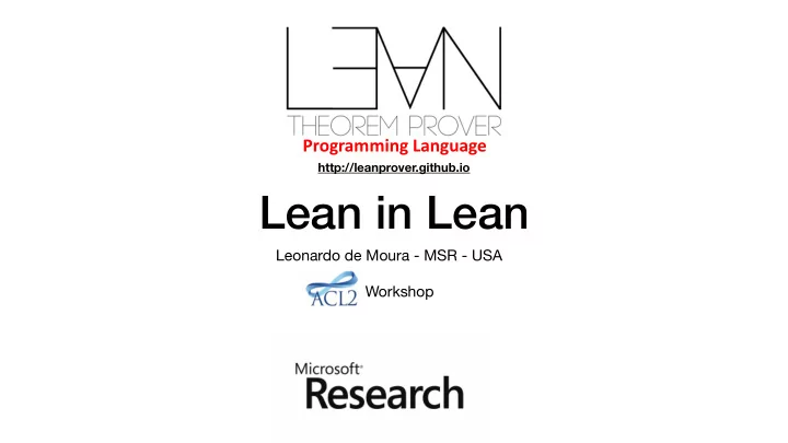 lean in lean