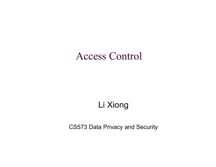 li xiong cs573 data privacy and security